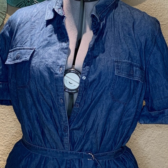 Plus Size Blue Denim Dress Size XXL - Picture 2 of 4